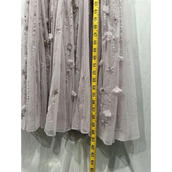 NWT $698 Mac Duggal [ 10 ] Embellished Cape Sleeve Trumpet Gown in Lilac Purple‎ - Picture 4 of 16